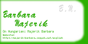 barbara majerik business card